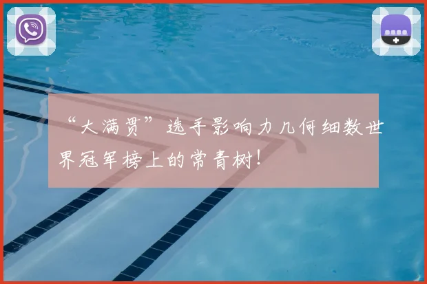 “大满贯”选手影响力几何细数世界冠军榜上的常青树！